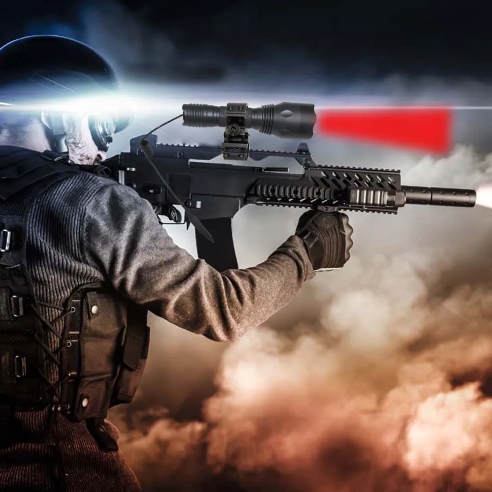 XPE светодиодный охотничий фонасветильник 1 режим тактический фонарь 18650