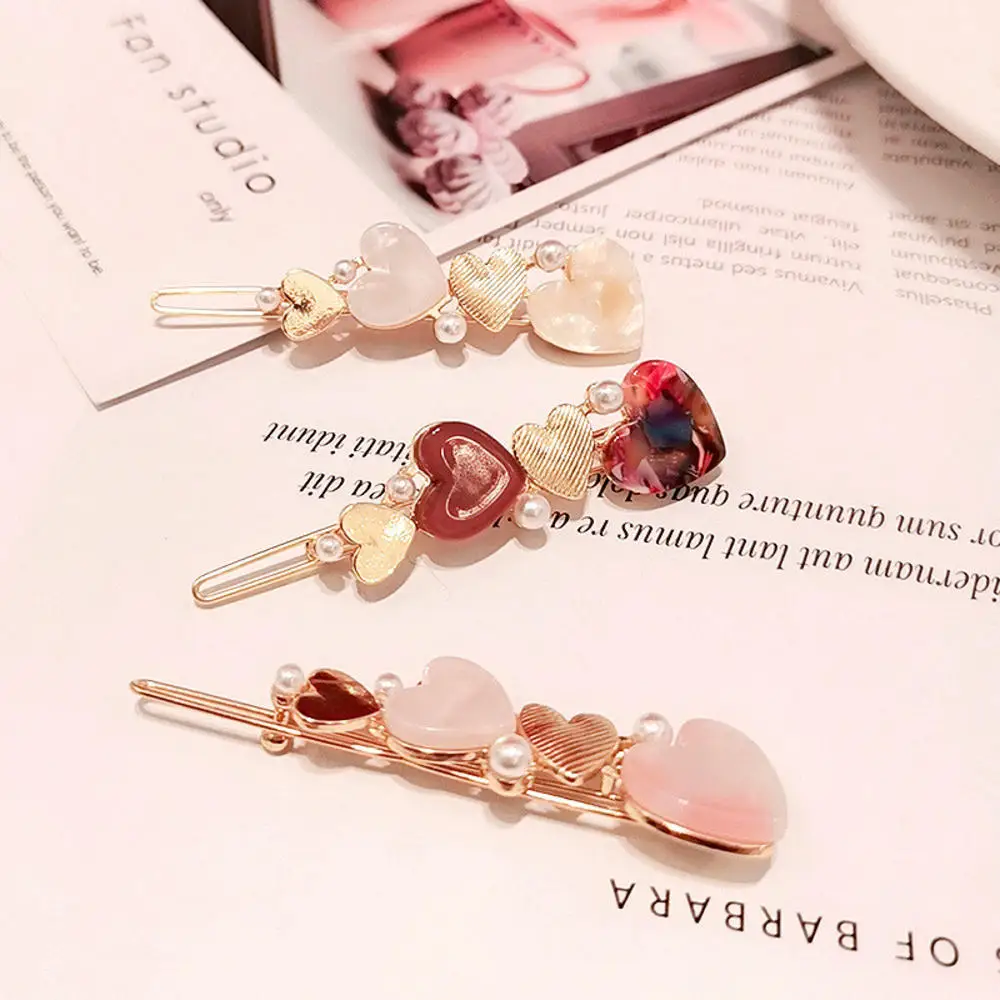Милые шпильки для волос с уксусной кислотой и сердечком металлические заколки