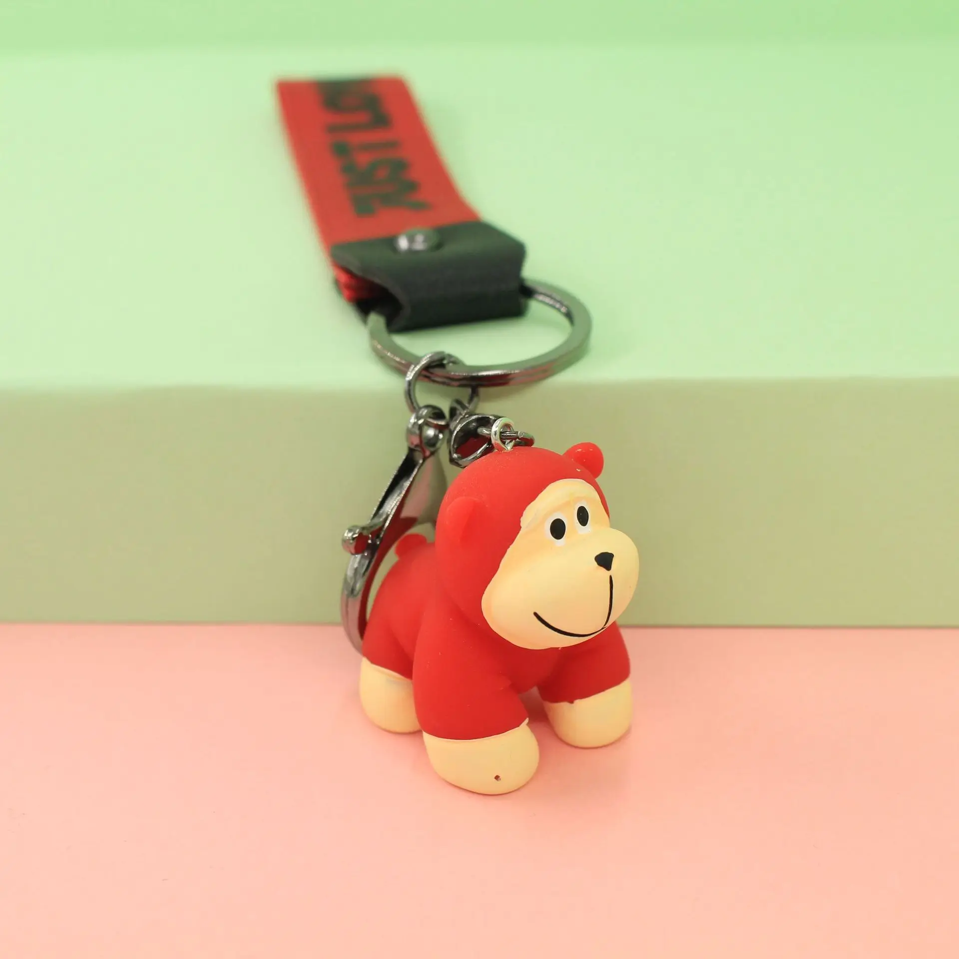 Стильные и милые брелки Gorilla новые резиновые силиконовые для ключей пара