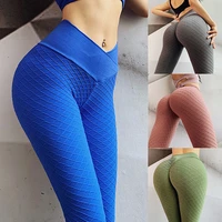 grid tights yoga pants women seamless high waist leggings breathable gym fitness push up clothing girl yoga pants solid 5 colour
