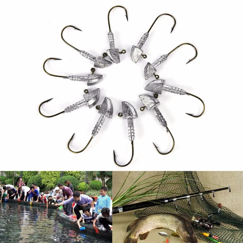 5 шт./лот новая рыболовная приманка с крючком в виде рыбки грузило свинцовый