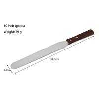 46810 inch spatula stainless steel cream spatula with wooden handle frosting smoother pastry cake baking kitchen tools