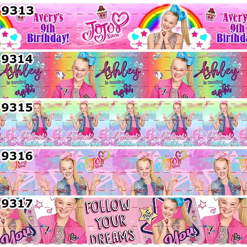 

New 50 Yards Fantastic Jojobow Printed Grosgrain,satin Ribbons DIY Accessories
