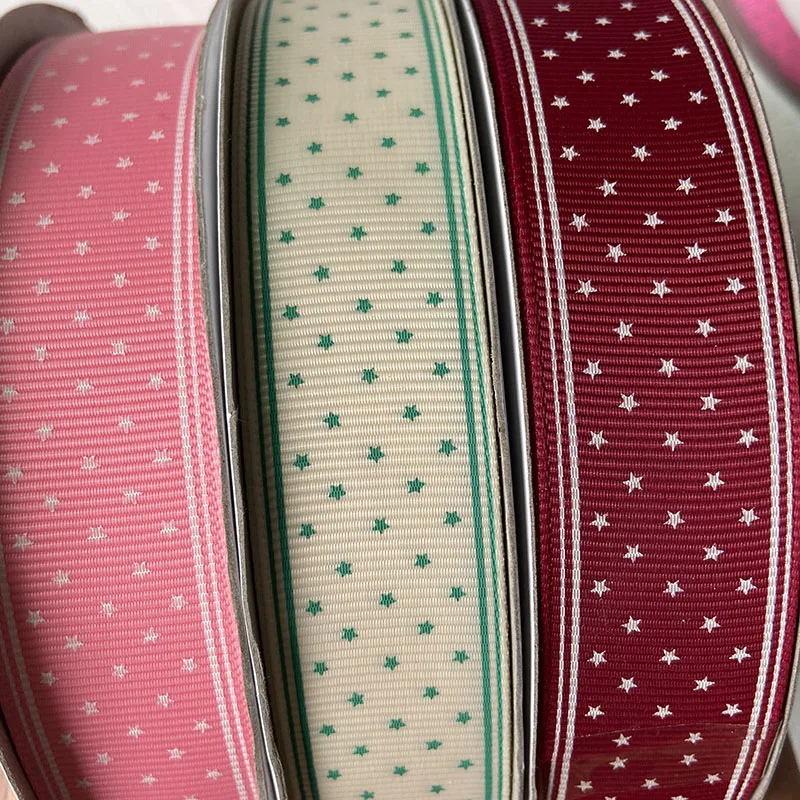 Оптовая продажа лента в горошек с принтом виде звезды для рукоделия аксессуары