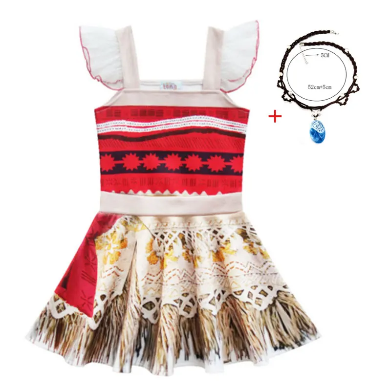 2020 новое платье для девочек вечерние платья с рисунком из аниме Моана Костюм