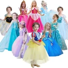 Пушистое платье принцессы Снежная Фея для девочек платья для ролевых игр для детей костюм принцессы на Хэллоуин вечеринку Размер 4 6 8 лет