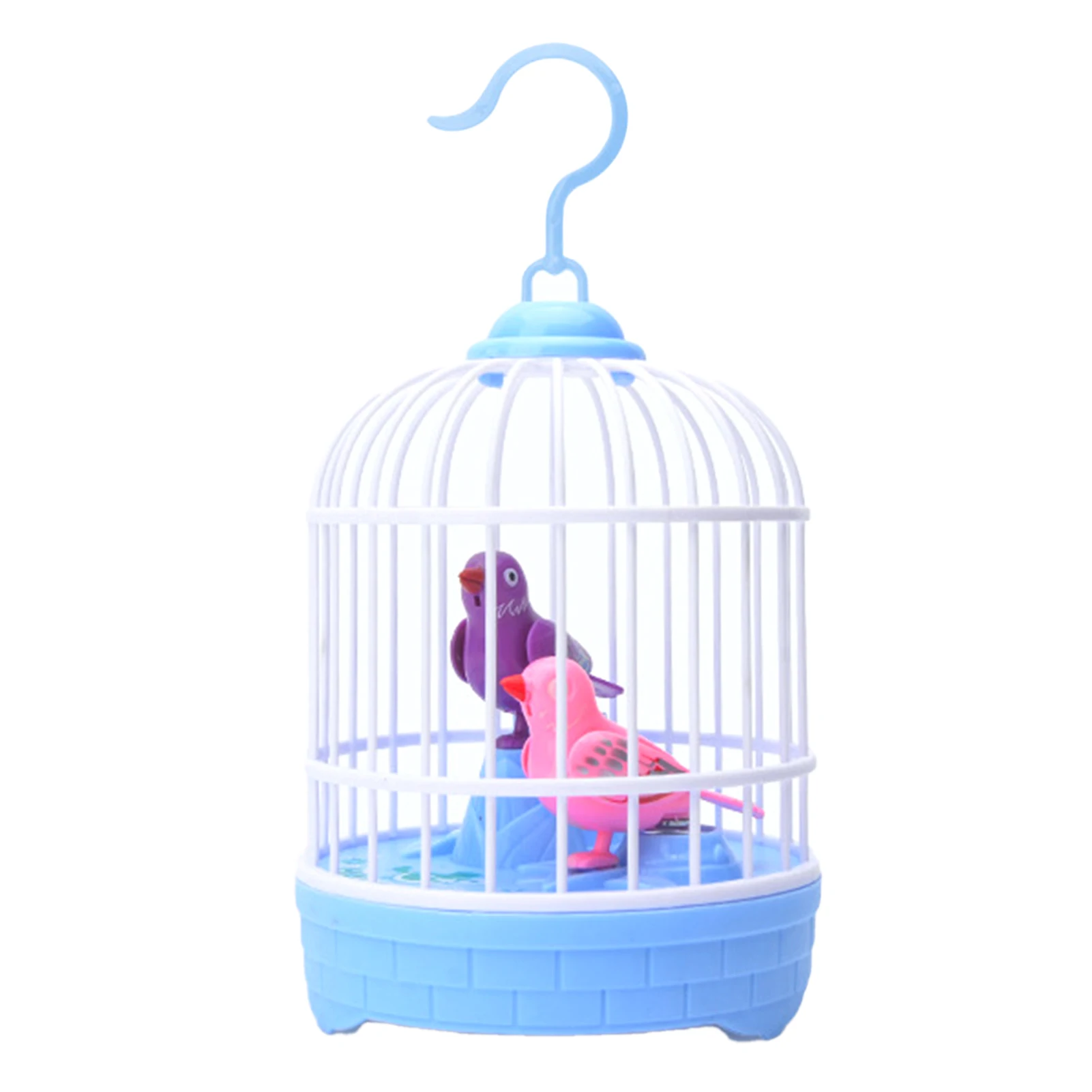 

Игрушка-птица в клетке, домашний декор на батарейках, активация звуком, забавное пение, чирирование, подарок для детей