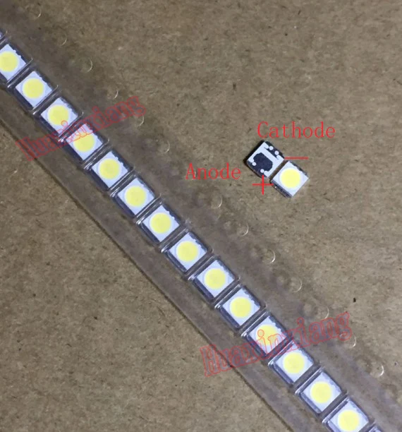 500 шт./лот LG Innotek SMD светодиодный 3528 2835 3V 100LM 1 Вт, холодный белый свет для ТВ/ЖК-дисплей Применение Подсветка