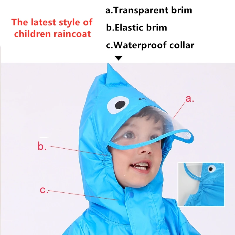 Chubasquero para Ni&ntilde;o y Ni&ntilde;a de 1 a 10 A&ntilde;os, Mono Impermeable de Una Pieza con Capucha y Estampado de Dibujos de Dinosaurio, Ropa de Lluvia y Pantalones-5
