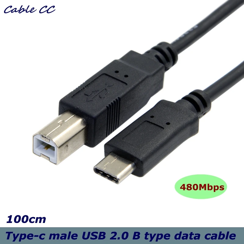 

USB кабель для передачи данных USB 3,1 B type-c папа USB 2,0 B Тип кабель для передачи данных для смартфона принтера жесткого диска лучшее качество 100 см
