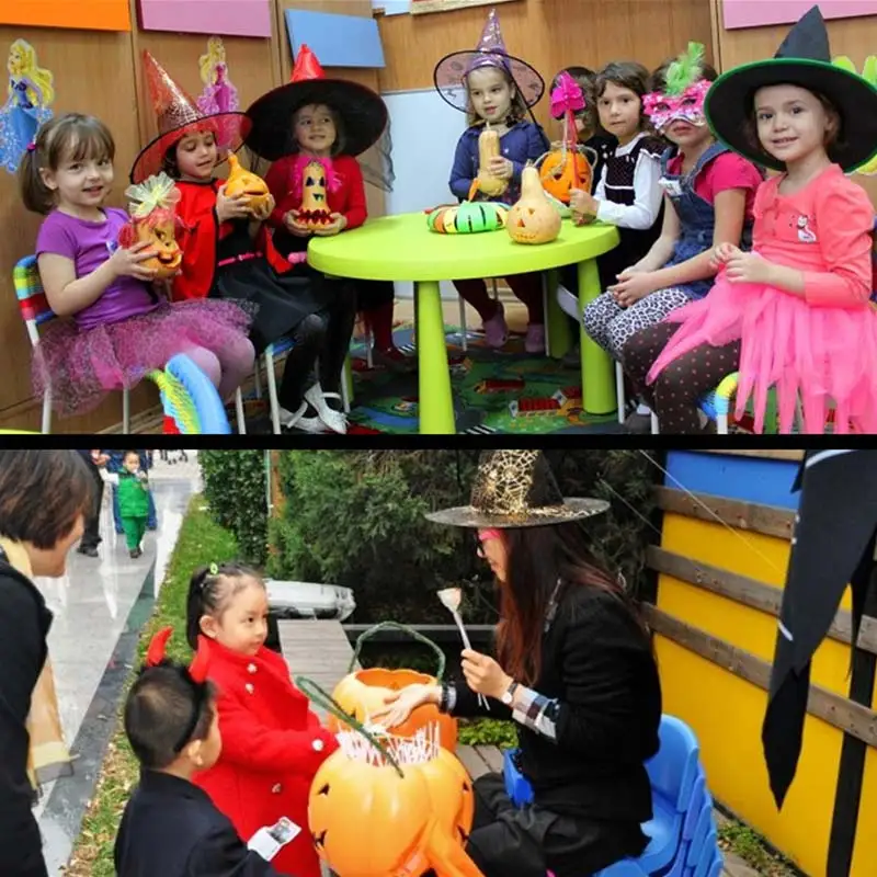 1 шт. шляпа ведьмы на Хэллоуин аксессуары для костюма Apex женская черная/оранжевая