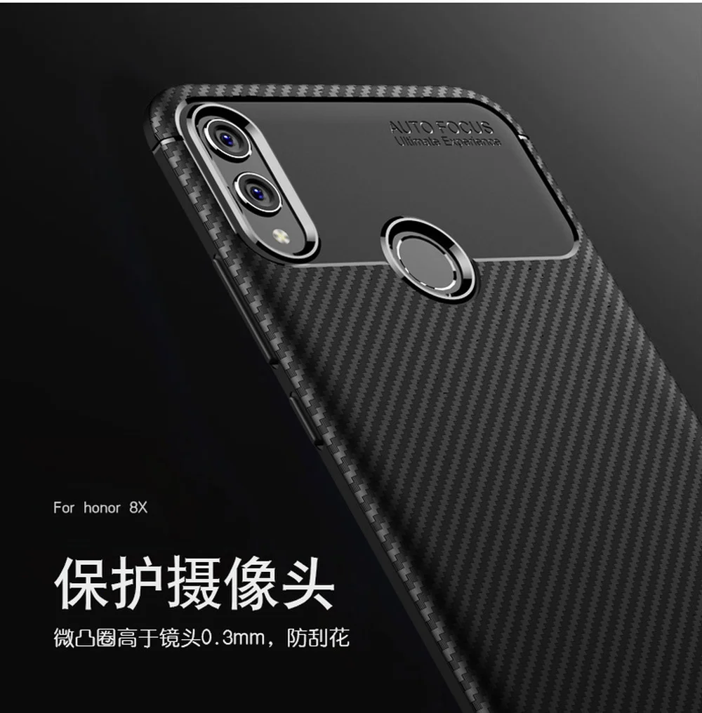 Чехол-бампер для Huawei Honor 9X Lite 8X Мягкая силиконовая Матовая Обложка искусственная