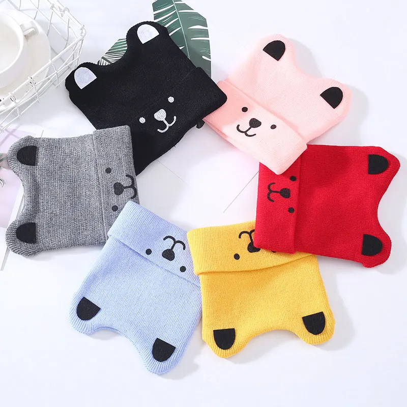 

Babies Warm Hats Bear Cartoon Hat Children's Wool Knit Caps Autumn Winter Baby Boy Girl Cute Ears Hat for Kids Beanies Gift Caps