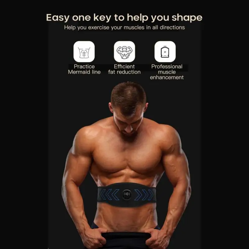 

2021 EMS Abdominal Muscle Toning Trainer ABS Stimulator Toner Weight Loss Fitness Gym Smart Abdominal Muscle Fast Belt