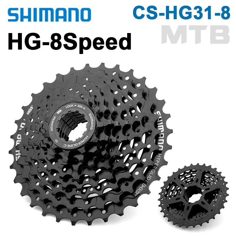 Shimano 8 Speed Cassette CS-HG31-8 32T 34T Mountain Bike Flywheel 8V K7 MTB Freewheel for M310 | Спорт и развлечения