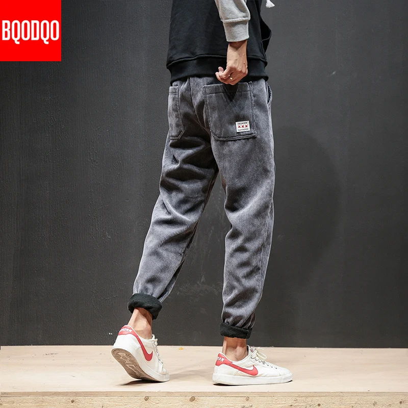 Теплые повседневные штаны для бега Мужские 5XL флисовые уличные зимние черные