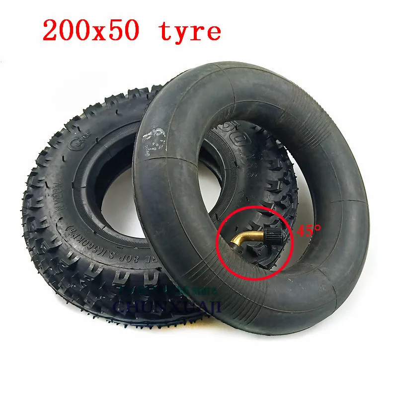 tube and tyre 200x50 Внутренняя труба шины для электрического скутера мотоцикла ATV мопеда части Электрический скутер " 200x50 надувание электромобиль - Цвет: tube and tyre