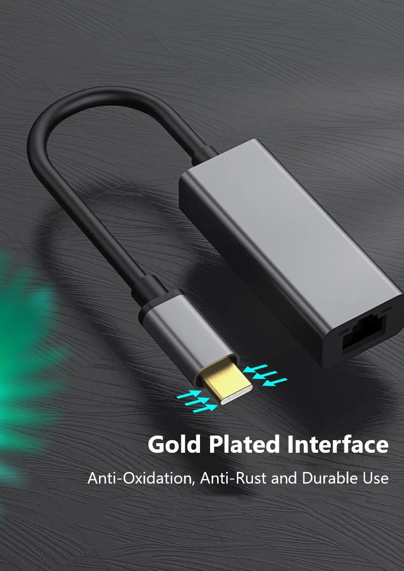 Onvian USB C Ethernet USB-C к RJ45 Lan адаптер для MacBook Pro samsung Galaxy S9/S8/Note 9 Тип C сетевая карта USB Ethernet