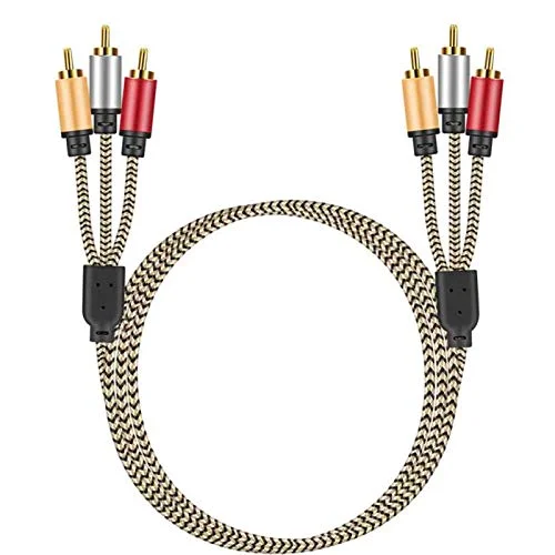 Кабель для вентиляции 3RCA Для 3 RCA аудио мужского видео позолоченный AV-кабель STB DVD