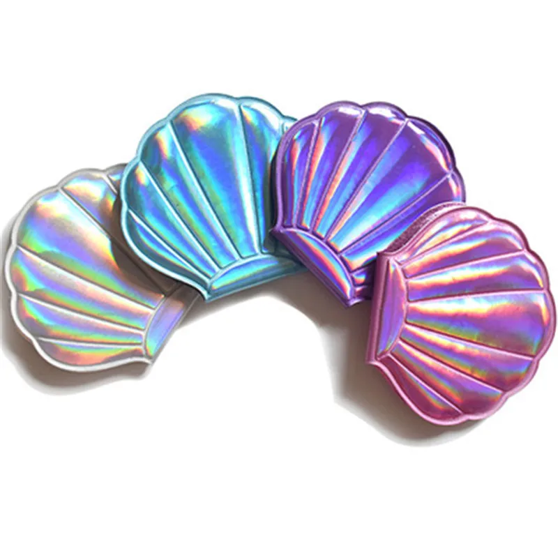 

Mini Portable Mirror Laser Fairy Shell Shape Mirror Folding Makeup Mirror Girlfriend Gift Decorative Small Mirror