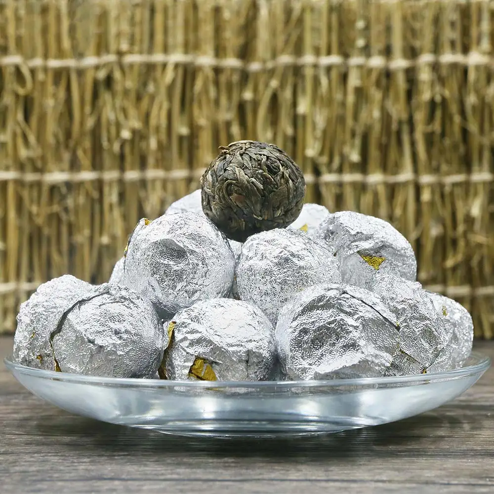 2017 китайский чай Sheng Pu-erh Chinese Tea Yi Wu Big Tree Жемчуг дракона Mini Raw Tuocha 50 г | Дом и сад