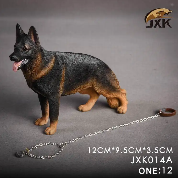 JXK014 A Модель животного JXK JXK014/JXK015 1/12 немецкая овчарка и Лабрадор игрушка для собак F 6 ''фигурка - Цвет: JXK014 A