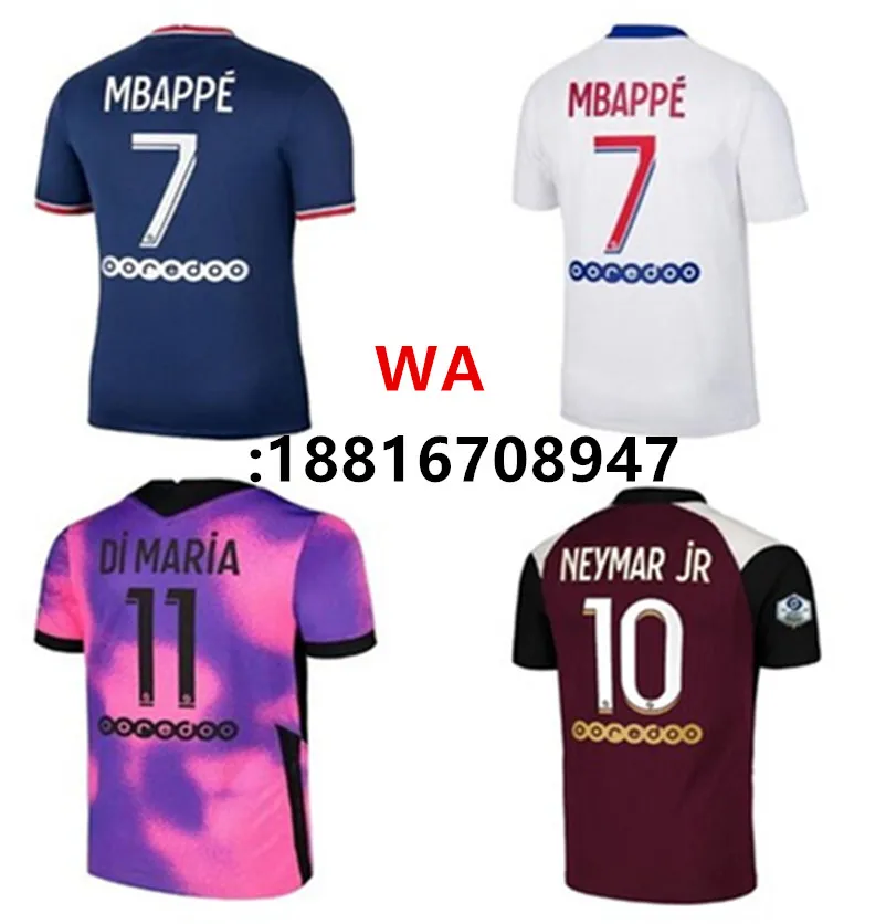 21/22 Top Quality PSG Soccer Jerseys 2021 ICARDI Camisa De Time Maillot Mtappe Benzema Jersey Size S--XXL Psges Jersey