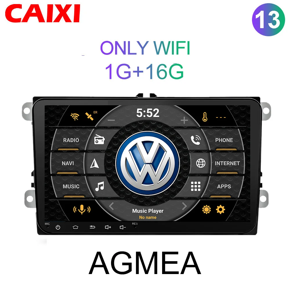 2 Din радио автомобиль Android 8,1 gps Мультимедиа для Volkswagen Skoda Octavia Golf 5 6 touran passat B6 Polo Tiguan Yeti Rapid Bora - Цвет: Cx-1G-16G-AGAME