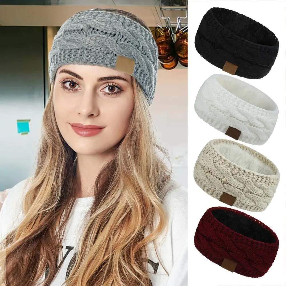 Вязаные гетры для женщин повязки на голову зимние эластичный головной шарф