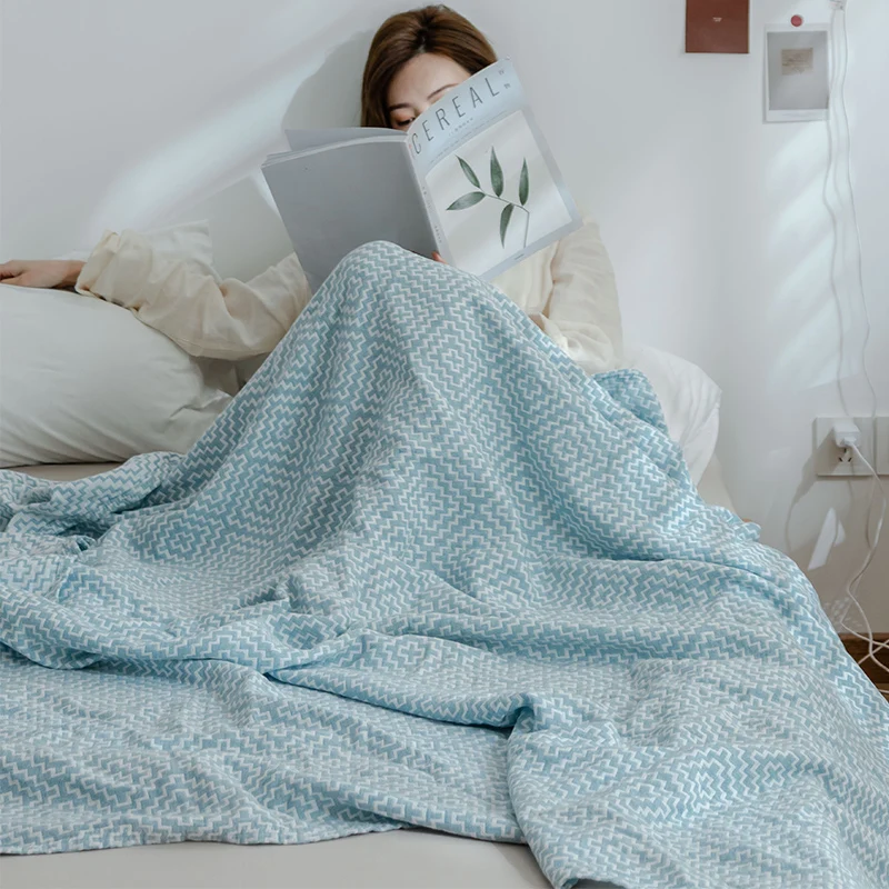 Cotton Three-Layer Gauze Towel Quilt Cotton Single Double Towel Blanket Summer Thin Nap Summer Blanket Air Conditioning Blanket