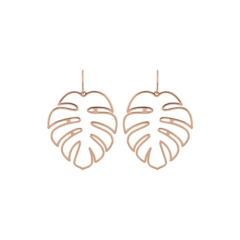 1 пара богемные полые висячие серьги с листьями монстеры женские массивные