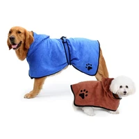pet dog towel super absorbent dog bathrobe microfiber bath towels quick drying cat bath towel fiber brownblue