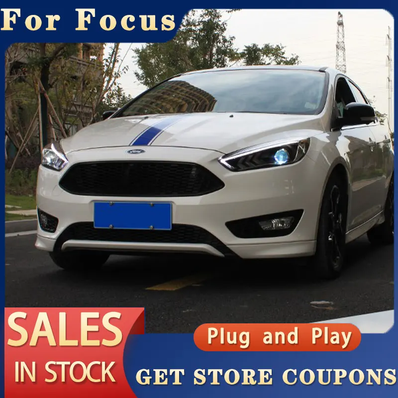 Для Ford Focus головный фонарь 2015-2017 новый светодиодный DRL D2H спрятанный налобный Angel Eye