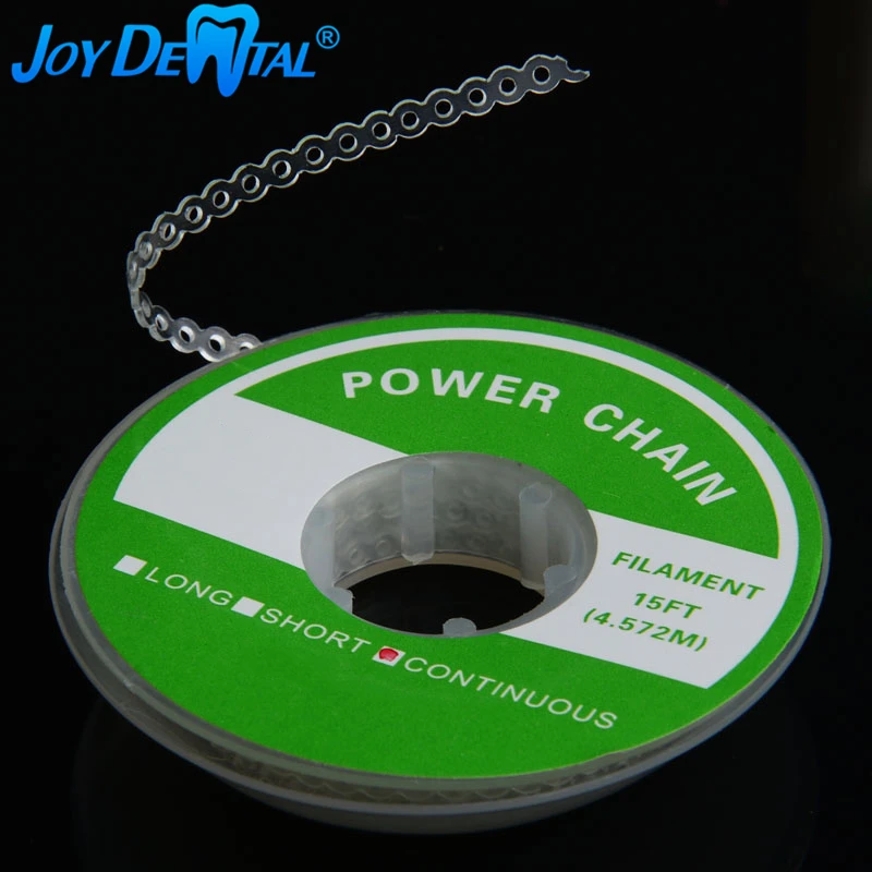 Dental Orthodontic Power Chain Clear Long Short Continuous Ultra Elastic Rubber Band Clinic Supplies