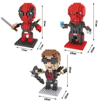 hot marvel super hero avengers hawkeye deadpool red skull figures model bricks mini micro diamond building block toys child gift
