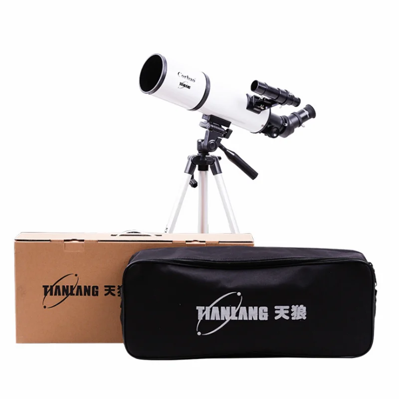 

80AZ-PL25 Refraction Astronomical Telescope Children's Adult Astronomical Telescope HD High-magnification Stargazing Mirror