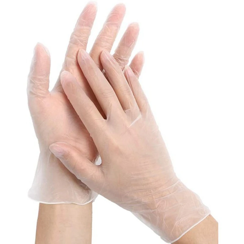 200 шт перчатки для осмотра одноразовые из ПВХ без порошка пищевой промышленности
