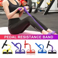 5 colors multifunction tension rope strong fitness resistance bands latex pedal sit up pull ropes yoga fitness equipment