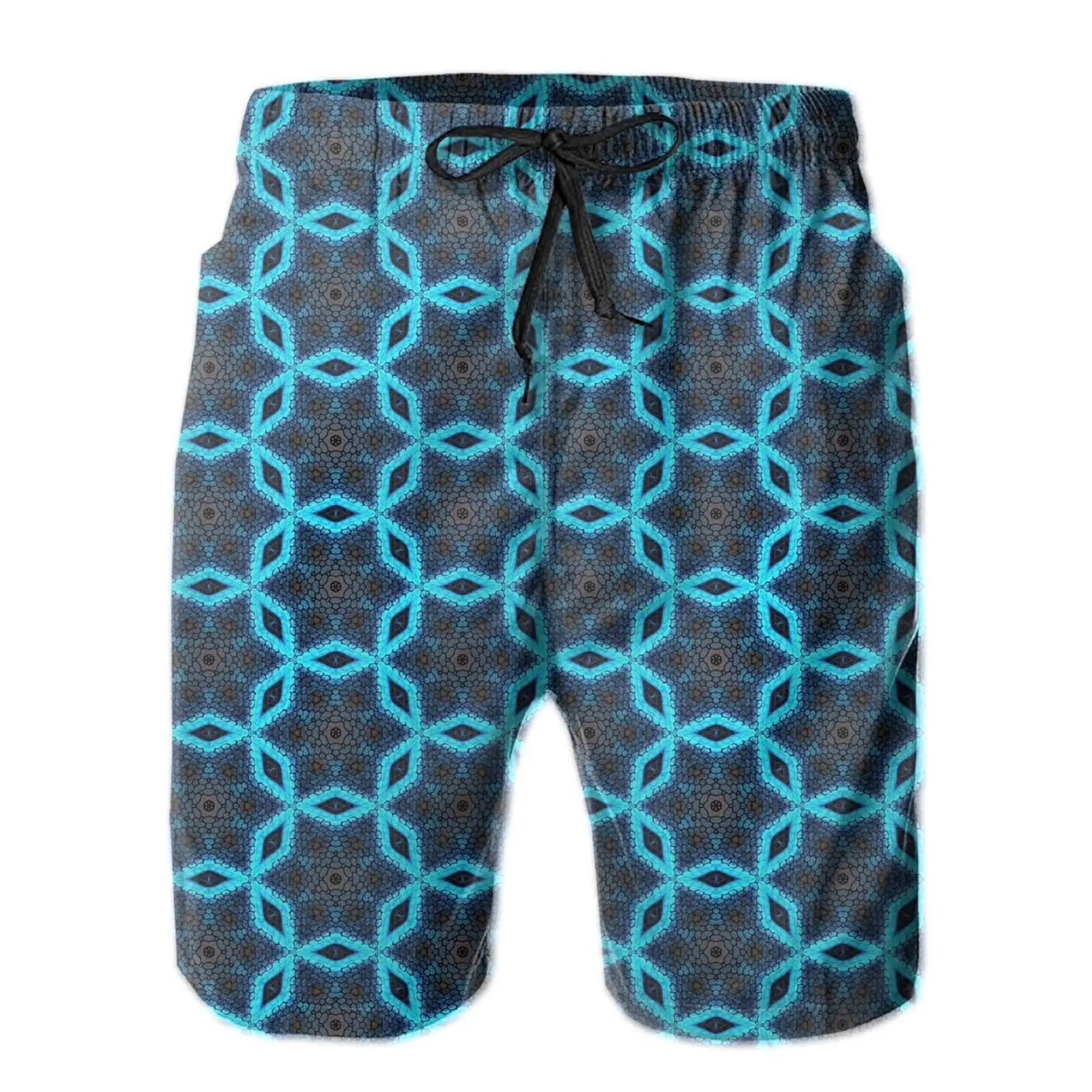 

Men's Casual Swim Trunks Male Beach Shorts with Two Pockets Mesh lining Breathable Men's Boardshorts Fashion Print Swimming