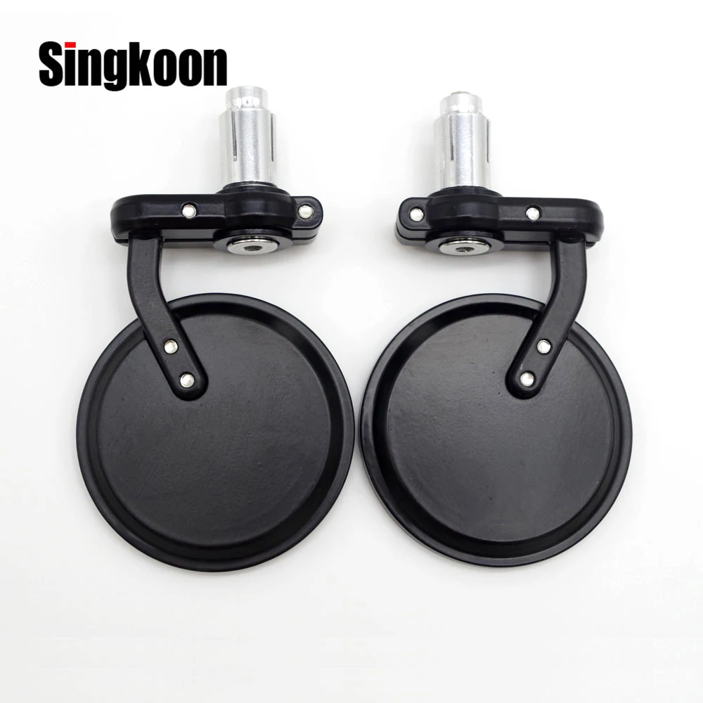 Универсальное черное зеркало заднего вида для мотоцикла круглые овальные