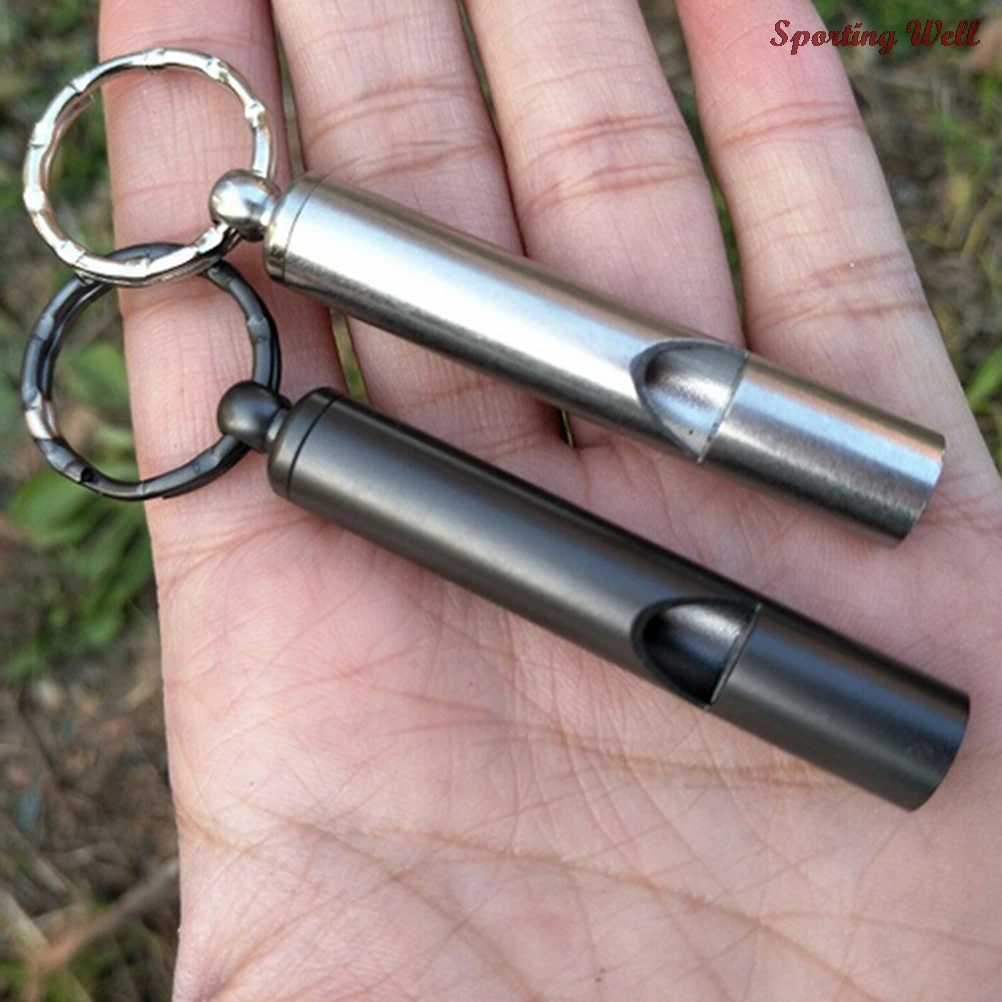 

Stainless Steel Emergency Survival Whistle Keychain for Hiking Camping Outdoor Sports Tools Double Channel Whistle