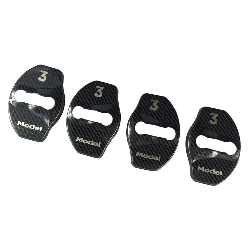 4 шт. Обложка из углеродного волокна для Tesla Model 3|Наклейки салона авто| |