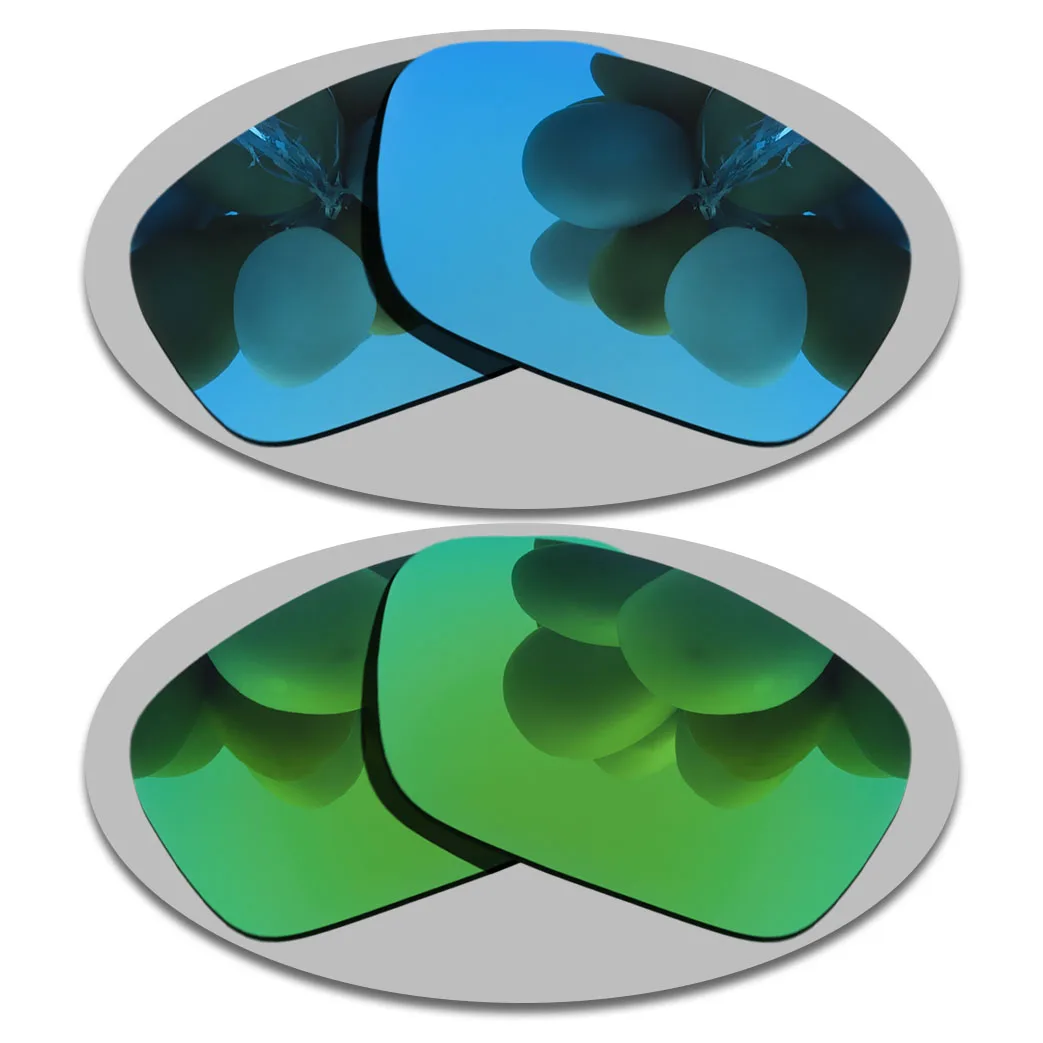 

Ice Blue Mirrored&Green Mirrored Polarized Replacement Lenses for-Fuel Cell Frame 100% UVA & UVB