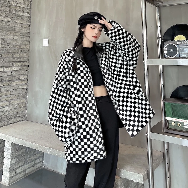 Зимняя женская куртка из искусственной кожи с леопардовым принтом Толстая