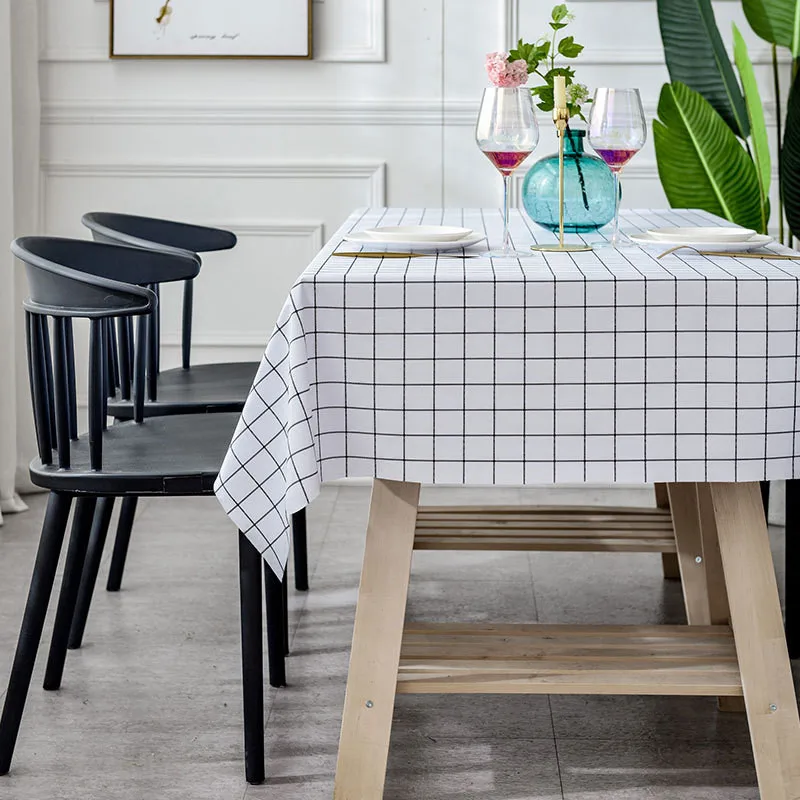 Скатерть из ПВХ с принтом прямоугольная Водонепроницаемая скатерть розового