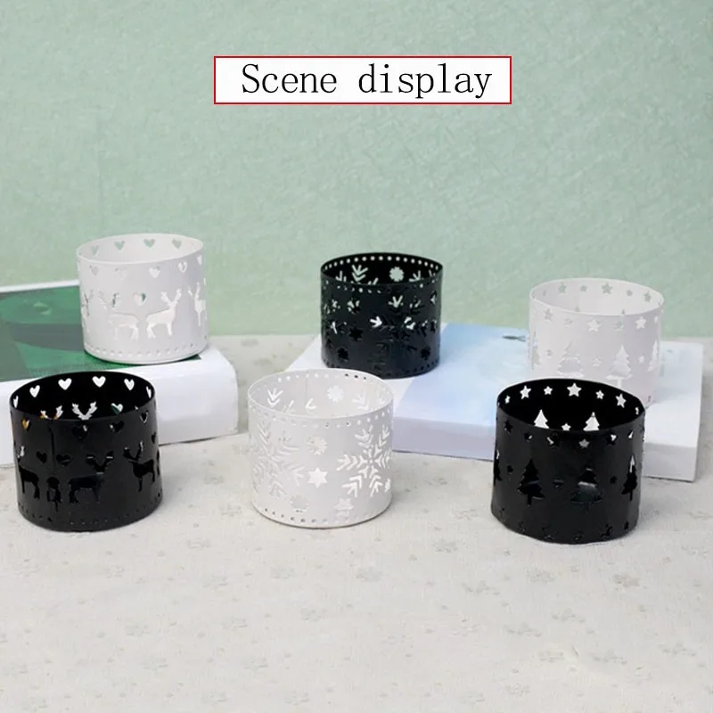 Рождественский полый подсвечник Рождественское украшение для дома 2021