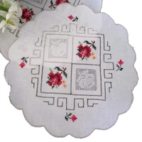 cotton embroidery table place mat lace placemat coffee cloth doily cup tea christmas party dining coaster mug drink pad kitchen