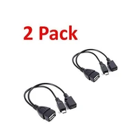 2 pcs usb port terminal adapter otg cable for fire tv 3 or 2nd gen fire stick