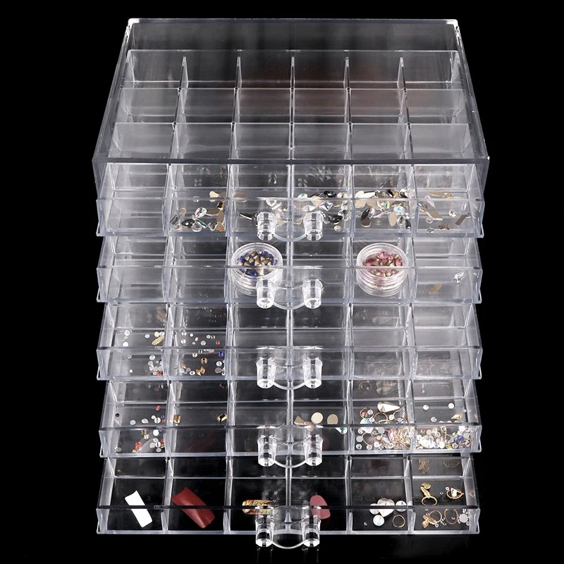 

120 Grids Nail Art Decoration Storage Box Rhinestones Beads Accessories Display Container Diamond Embroidery Container