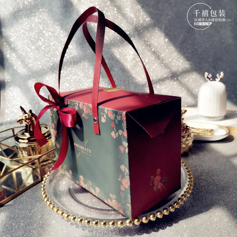 Портативная упаковка для печенья и выпечки цвет розы